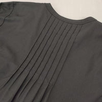 qualite ピンタックシャツ定価23100円 32450010009 チュニック ブラウス シャツ ブラック レディース カリテ【中古】5-0921M∞