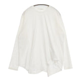 qualite アシメコットンカットソー 定価12650円 32430020003 長袖Ｔシャツ カットソー ロンＴ ホワイト レディース カリテ【中古】5-0921M∞