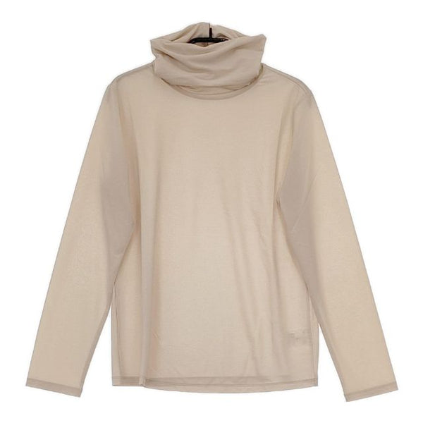 qualite シアタートルカットソー 定価13200円 長袖Ｔシャツ カットソー ロンＴ ベージュ レディース カリテ【中古】5-0807M∞