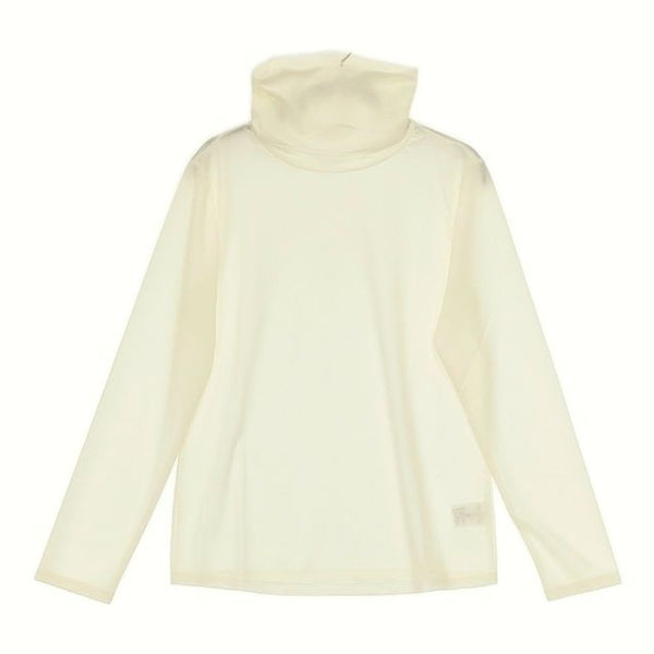 qualite シアタートルカットソー 定価13200円 長袖Ｔシャツ カットソー ロンＴ オフホワイト レディース カリテ【中古】5-0807M∞