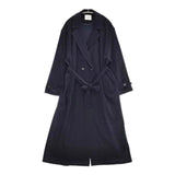 MANOF OVER LONG COAT 定価30800円 86101-0012 ベルト付き トレンチコート ネイビー レディース マノフ【中古】5-0921M∞