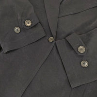 MANOF OVER LONG COAT 定価30800円 86101-0012 ベルト付き トレンチコート ネイビー レディース マノフ【中古】5-0921M∞