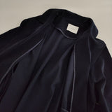 MANOF OVER LONG COAT 定価30800円 86101-0012 ベルト付き トレンチコート ネイビー レディース マノフ【中古】5-0921M∞