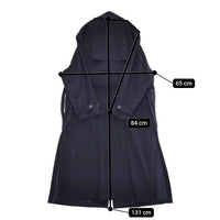 MANOF OVER LONG COAT 定価30800円 86101-0012 ベルト付き トレンチコート ネイビー レディース マノフ【中古】5-0921M∞
