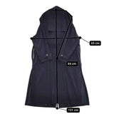 MANOF OVER LONG COAT 定価30800円 86101-0012 ベルト付き トレンチコート ネイビー レディース マノフ【中古】5-0921M∞