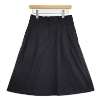 MARGARET HOWELL タック 578-6132017 HIGH DENSE COTTON SILK SKIRT スカート ブラック レディース マーガレットハウエル【中古】5-0921M∞