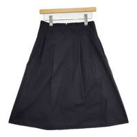 MARGARET HOWELL タック 578-6132017 HIGH DENSE COTTON SILK SKIRT スカート ブラック レディース マーガレットハウエル【中古】5-0921M∞