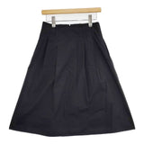 MARGARET HOWELL タック 578-6132017 HIGH DENSE COTTON SILK SKIRT スカート ブラック レディース マーガレットハウエル【中古】5-0921M∞
