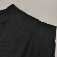 MARGARET HOWELL タック 578-6132017 HIGH DENSE COTTON SILK SKIRT スカート ブラック レディース マーガレットハウエル【中古】5-0921M∞