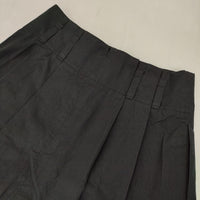 MARGARET HOWELL タック 578-6132017 HIGH DENSE COTTON SILK SKIRT スカート ブラック レディース マーガレットハウエル【中古】5-0921M∞
