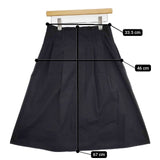 MARGARET HOWELL タック 578-6132017 HIGH DENSE COTTON SILK SKIRT スカート ブラック レディース マーガレットハウエル【中古】5-0921M∞