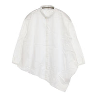 Pal'las Palace アシンメトリー ビーズ付き ブラウス シャツ ホワイト レディース パラスパレス【中古】5-0921M∞