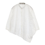 Pal'las Palace アシンメトリー ビーズ付き ブラウス シャツ ホワイト レディース パラスパレス【中古】5-0921M∞
