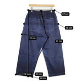 UpcycleLino BASIC デニムワイドパンツ 600225-7024 nest Robe コットンリネン デニムパンツ ブルー レディース アップサイクルリノ【中古】5-0921G∞