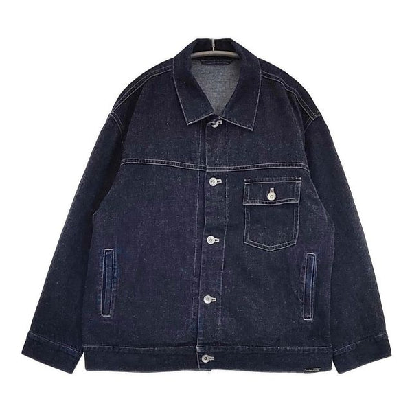 UpcycleLino BASIC 600225-7025 nest Robe コットンリネン デニムジャケット ネイビー レディース アップサイクルリノ【中古】5-0922M∞