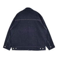 UpcycleLino BASIC 600225-7025 nest Robe コットンリネン デニムジャケット ネイビー レディース アップサイクルリノ【中古】5-0922M∞
