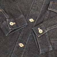 UpcycleLino BASIC 600225-7025 nest Robe コットンリネン デニムジャケット ネイビー レディース アップサイクルリノ【中古】5-0922M∞