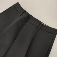 FANTASTIC DAYS ガウチョ センタープレススラックス パンツ ブラック レディース ファンタスティックデイズ.【中古】5-0921G∞