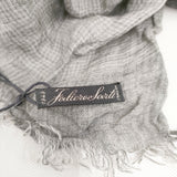 Faliero Sarti モダールカシミヤ 大判 マフラー ストール グレー レディース ファリエロサルティ【中古】5-1111T◎