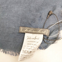 Faliero Sarti 未使用品 シルクモダール グラデーション ストール ネイビー グレー レディース ファリエロサルティ【中古】5-0918G◎