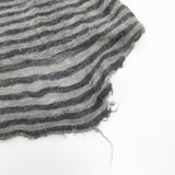 Faliero Sarti アルパカナイロン ボーダー ショール ストール ブラック グレー レディース ファリエロサルティ【中古】5-1111T◎