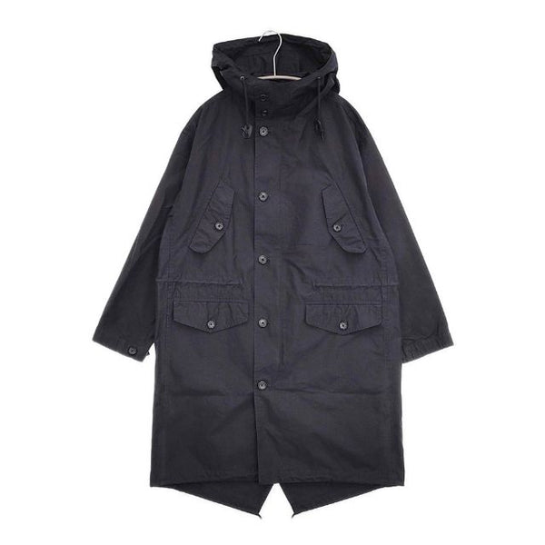 MARGARET HOWELL 578-8112006 COTTON NYLON COATING フィッシュテール モッズコート ネイビー レディース マーガレットハウエル【中古】5-0921M∞