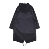 MARGARET HOWELL 578-8112006 COTTON NYLON COATING フィッシュテール モッズコート ネイビー レディース マーガレットハウエル【中古】5-0921M∞