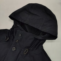 MARGARET HOWELL 578-8112006 COTTON NYLON COATING フィッシュテール モッズコート ネイビー レディース マーガレットハウエル【中古】5-0921M∞