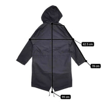 MARGARET HOWELL 578-8112006 COTTON NYLON COATING フィッシュテール モッズコート ネイビー レディース マーガレットハウエル【中古】5-0921M∞