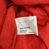 HALLELUJAH 小間使いローブ サイズ38 リネン Vネック ワンピース レッド レディース ハレルヤ【中古】5-0603M♪