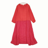 HALLELUJAH 未使用品 女羊飼いのローブ 38 定価39500円 切替 2way ワンピース 25SS ヴァーミリオン レッド レディース ハレルヤ【中古】5-0603M♪