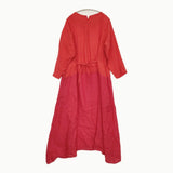 HALLELUJAH 未使用品 女羊飼いのローブ 38 定価39500円 切替 2way ワンピース 25SS ヴァーミリオン レッド レディース ハレルヤ【中古】5-0603M♪