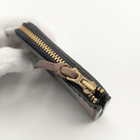 名前のない革工房 未使用品 L字ファスナー レザー 定価6800円 迷彩 財布 ブラック ブラウン レディース【中古】5-0813G∞