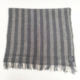 Khadi and Co 大判ストール インド製 ウール ブランケット ブラック グレー レディース カディ アンド コー【中古】5-1128T◎