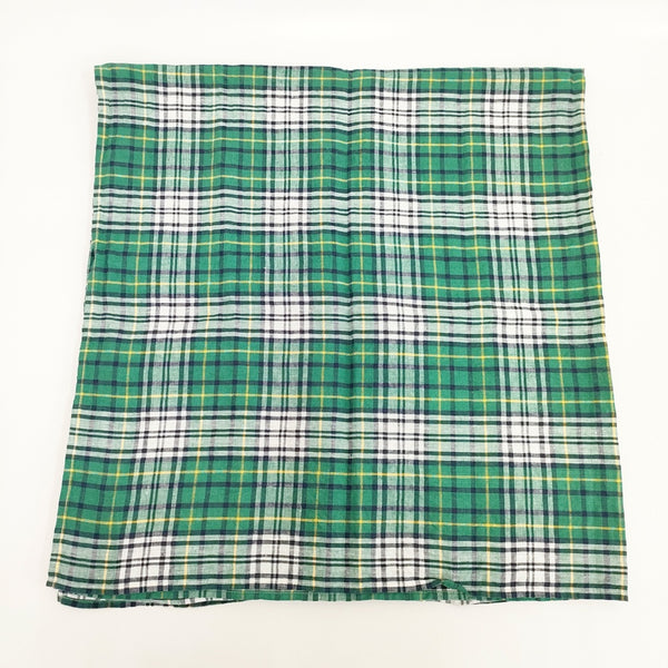 fog linen work フリークロス テーブルカバー チェック リネン その他雑貨 グリーン ホワイト レディース フォグリネンワーク【中古】5-0726G◎