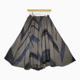 gasa シルクニットスカート 定価50400円 13112-14112 ロングスカート グレー ネイビー レディース ガサ【中古】5-0818T∞