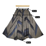 gasa シルクニットスカート 定価50400円 13112-14112 ロングスカート グレー ネイビー レディース ガサ【中古】5-0818T∞