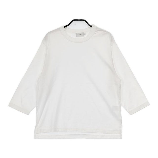 RINEN 未使用品 60/2スーピマ天竺 七分袖クルーネック 定価8250円 R19512 Ｔシャツ カットソー ホワイト レディース リネン【中古】5-0807M∞