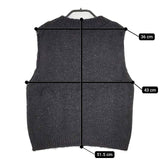 中川政七商店 麻とウールのざっくりニットベスト ベスト チャコールグレー レディース 中川政七商店【中古】5-1019T∞