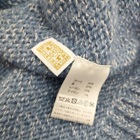 中川政七商店 麻とウールのざっくりニットベスト 定価22000円 空色 ノースリーブ ベスト ブルー レディース 中川政七商店【中古】5-0820T∞