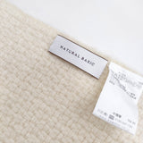 natural basic ナチュラルベーシック カシミヤ100％ ストール マフラー オフホワイト レディース【中古】5-1128T◎