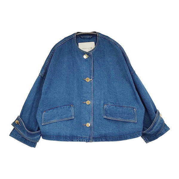 Mackintosh 新品 HUMBIE NO COLLAR DENIM JK サイズ8 定価79200円 デニムジャケット 25SS ブルー レディース マッキントッシュ【中古】5-0614M♪