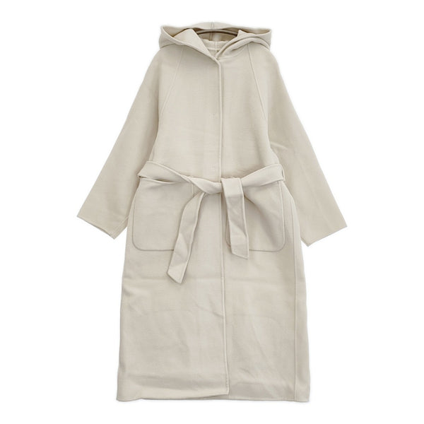 IENA モッサーダブルフェイス フードコート 定価72600円 23020900124040 サイズ38 コート 23AW オフホワイト レディース イエナ【中古】5-1103A♪