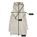 IENA モッサーダブルフェイス フードコート 定価72600円 23020900124040 サイズ38 コート 23AW オフホワイト レディース イエナ【中古】5-1103A♪