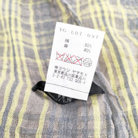 Y's コットンリネン YG-L07-097 マフラー ストール グレー イエロー レディース ワイズ/Yohji【中古】5-0726M◎