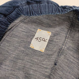 45R/45rpm 平×ガーゼ二重織のぺチスカート（インディゴ 重） 定価33000円 ロングスカート ネイビー レディース フォーティーファイブアールピーエム【中古】5-1201M∞