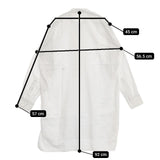 45R/45rpm ハケ目のグーグーシャツ 定価28600円 コットン プルオーバー チュニック ホワイト レディース フォーティーファイブアールピーエム【中古】5-1204M∞