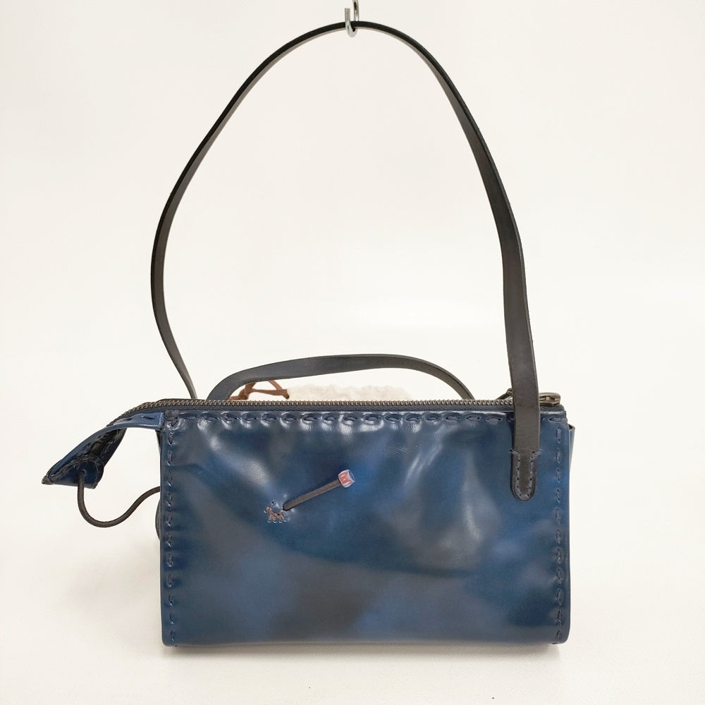 HENRY CUIR ネックレス 美品 HENRY CUIR アンリークイール ビーズ装飾 レザー