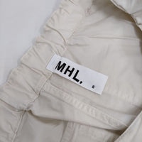 MHL. 595-2140503 SUPERFINE COTTON TWILL トラウザーズ パンツ 22SS オフホワイト レディース エムエイチエル【中古】5-0922G∞