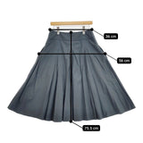 MARGARET HOWELL 578-1232007 SILK COTTON POPLIN SKIRT 定価41800円 スカート 21AW ブルーグレー レディース マーガレットハウエル【中古】5-1204M∞